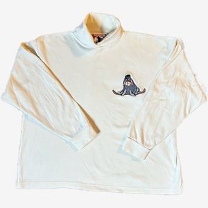 Vintage Disney Eeyore cream turtleneck long sleeve top